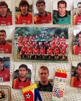 Selección española futbol Lote completo autógrafos y entrada en el mundial USA94