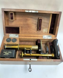 Microscopio monocular Ernst Leitz antiguo