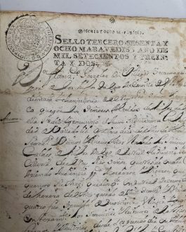 Manuscrito antiguo del 1732