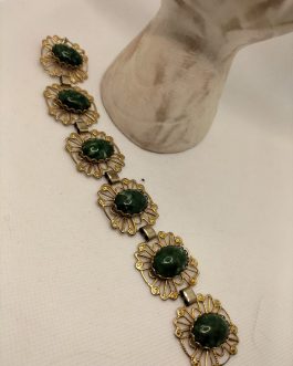 Pulsera años sesenta con filigrana en dorado