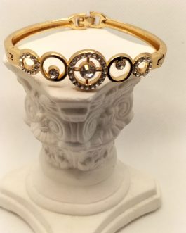 Pulsera dorada con circonitas